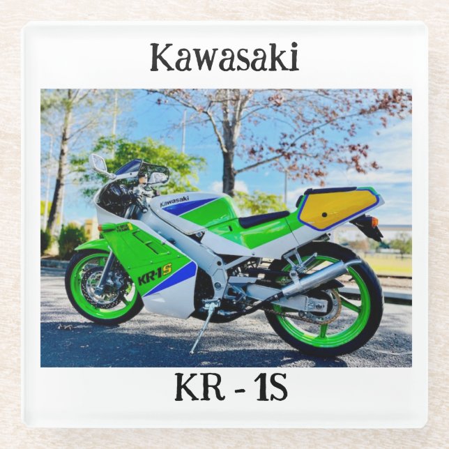 Posavasos De Vidrio Kawasaki KR - 1S - Monstruo (Anverso)