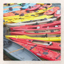 Posavasos De Vidrio kayaks coloridos