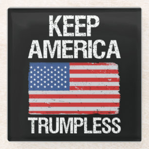 Posavasos De Vidrio Keep America Trumpless III