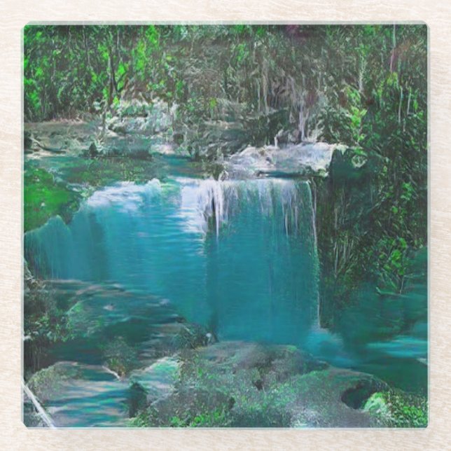 Posavasos De Vidrio Kentucky Waterfall Coaster (Anverso)