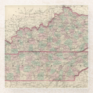 Posavasos De Vidrio Kentucky y Tennessee