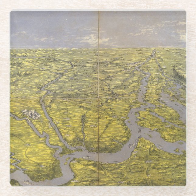 Posavasos De Vidrio Kentucky y Tennessee 5 (Anverso)