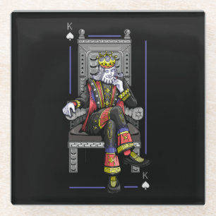 Posavasos De Vidrio King de la tarjeta