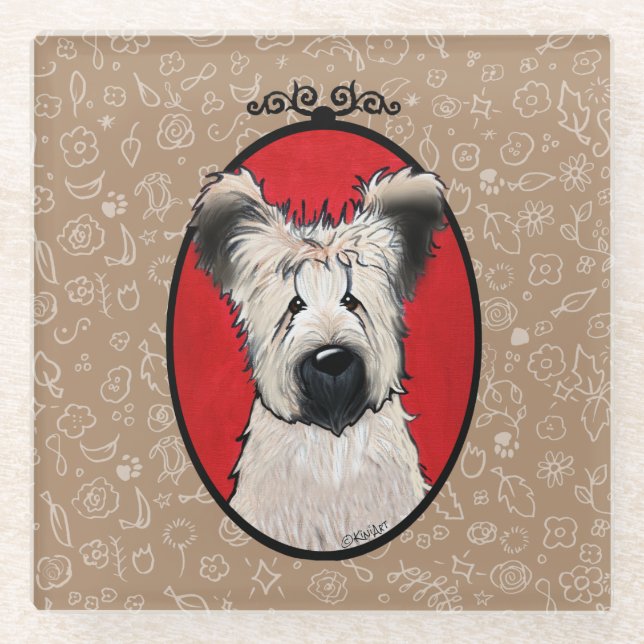 Posavasos De Vidrio KiniArt Briard (Anverso)