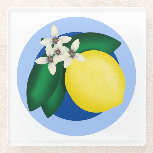 Posavasos De Vidrio KiniArt Lemon (Anverso)