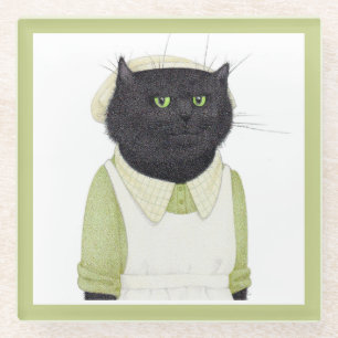 Posavasos De Vidrio KITCHEN HECHO GATO Vidrio Bebida Silla
