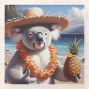 Posavasos De Vidrio Koala Luau
