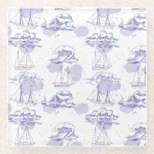 Posavasos De Vidrio La acuarela agita y envía el modelo