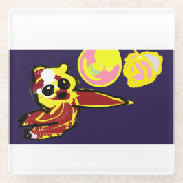 Posavasos De Vidrio La alegría del pulpo