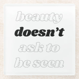 Posavasos De Vidrio La belleza no le pregunta a la montaña rusa del vi