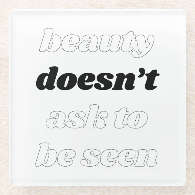 Posavasos De Vidrio La belleza no le pregunta a la montaña rusa del vi (Anverso)