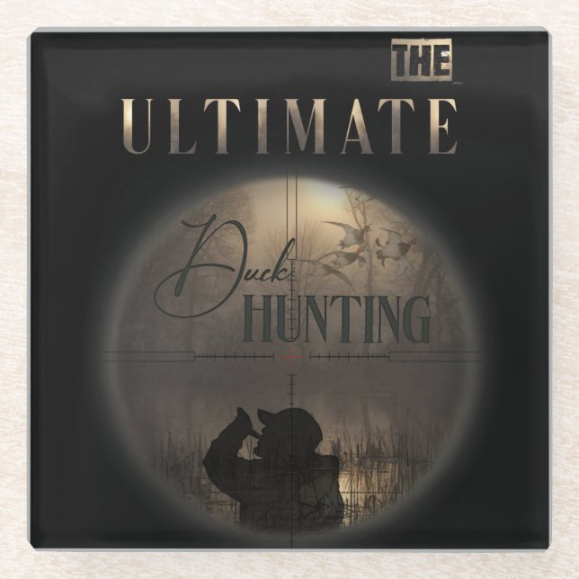 Posavasos De Vidrio La caza del pato como máximo (Anverso)