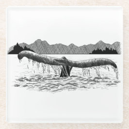 Posavasos De Vidrio La cola de la ballena