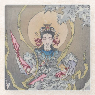 Posavasos De Vidrio La diosa de Yoshitoshi en el mar