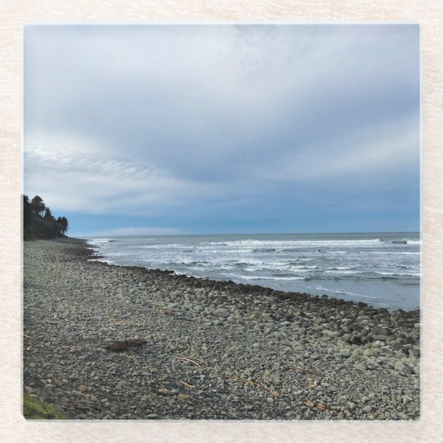 Posavasos De Vidrio La ensenada en la costa, Oregón (Anverso)