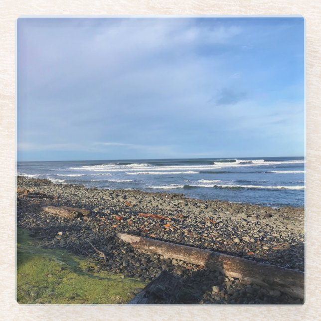 Posavasos De Vidrio La ensenada en la costa, Oregón (Anverso)