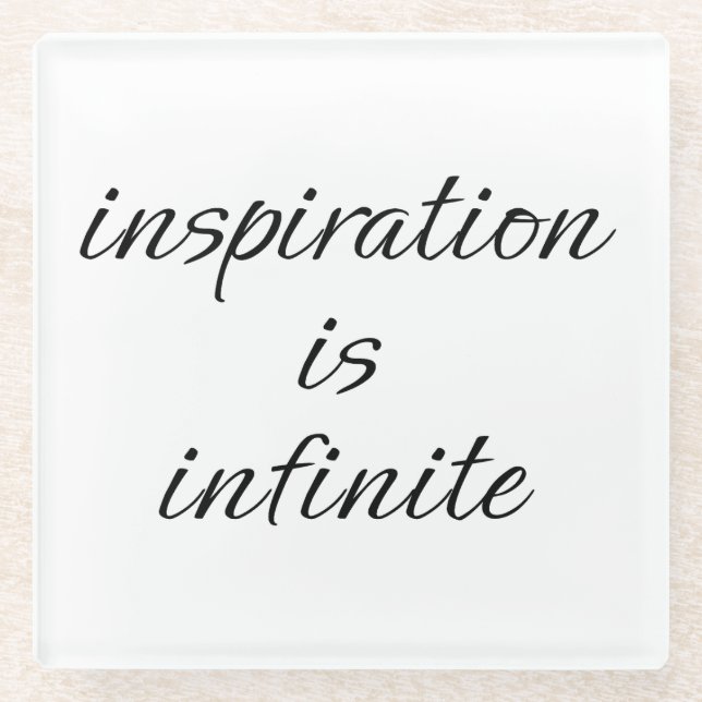 Posavasos De Vidrio La escayola de vidrio de inspiración (Anverso)