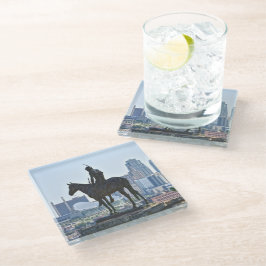 Posavasos De Vidrio La estatua del Scout, Kansas City
