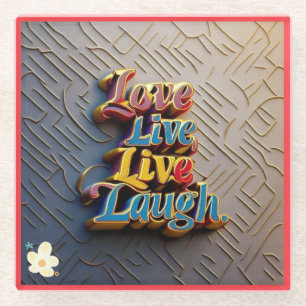 Posavasos De Vidrio "La felicidad es ahora"