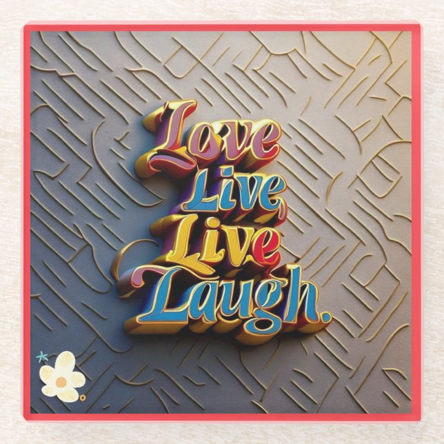 Posavasos De Vidrio "La felicidad es ahora" (Anverso)