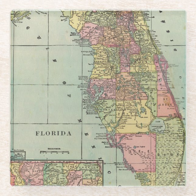 Posavasos De Vidrio La Florida 4 (Anverso)