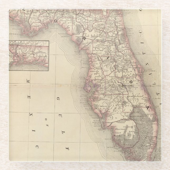 Posavasos De Vidrio La Florida 9 (Anverso)