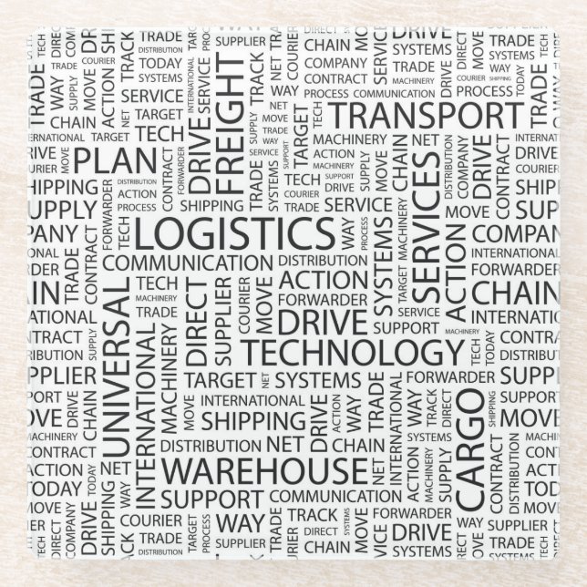 Posavasos De Vidrio La LOGÍSTICA modela con palabras (Anverso)