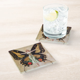 Posavasos De Vidrio La metamorfosis del Chica Flapper a la mariposa 19