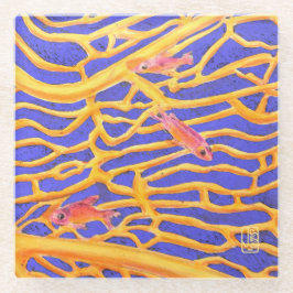 Posavasos De Vidrio La montaña de vidrio de la clase Sea Goldies Lace