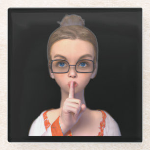 Posavasos De Vidrio La montaña rusa adorable: Perfecto para biblioteca