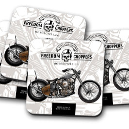 Posavasos De Vidrio La montaña rusa de motocicletas Freedom Chopper |