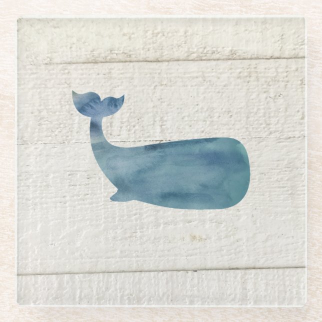 Posavasos De Vidrio La montaña rusa de piedra de mármol de ballena (Anverso)