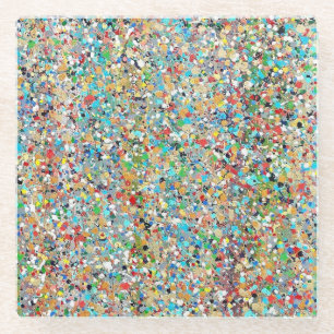 Posavasos De Vidrio La montaña rusa de vidrio de Confetti