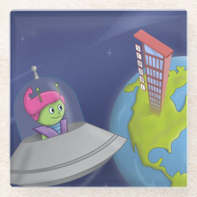 Posavasos De Vidrio La montaña rusa elemental de la Tierra (Anverso)