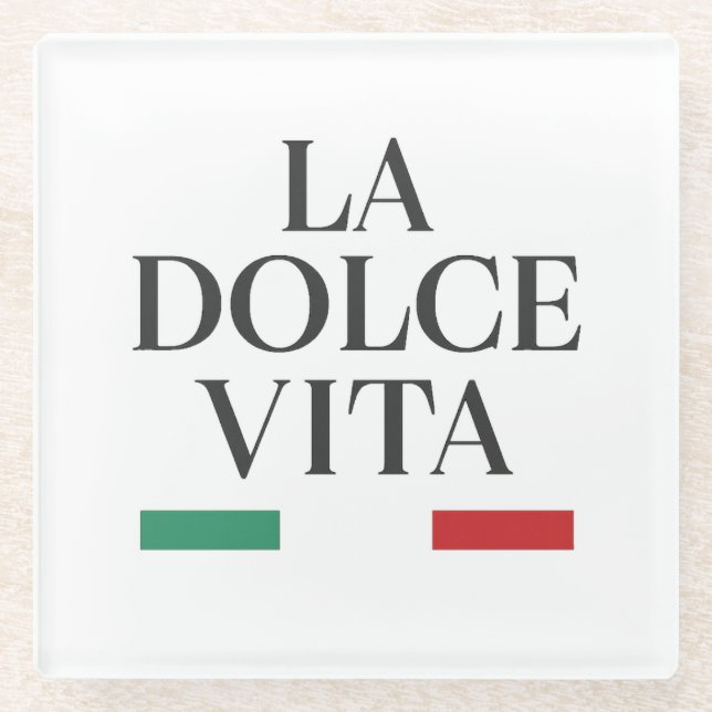 Posavasos De Vidrio La montaña rusa italiana de la dolce vita (Anverso)