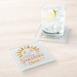 Posavasos De Vidrio La montaña rusa personalizada Little Sunshine