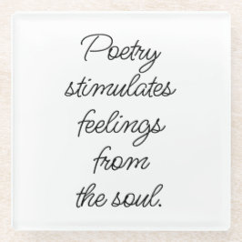 Posavasos De Vidrio La poesía estimula la montaña rusa del vidrio