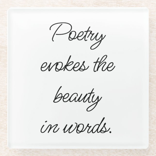 Posavasos De Vidrio La poesía evoca la montaña rusa del vidrio (Anverso)