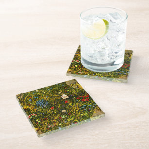 Posavasos De Vidrio La pradera alpina del Art Nouveau