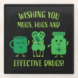 Posavasos De Vidrio La recuperación de la salud se recuperará pronto