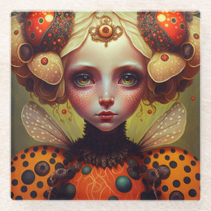 Posavasos De Vidrio La Reina de la Boca de Ladybug 2 Arte de fantasía