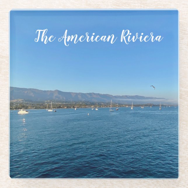 Posavasos De Vidrio La Riviera Americana (Anverso)