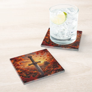 Posavasos De Vidrio La Saga de la Hoja Eterna