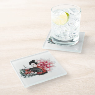Posavasos De Vidrio La Serie Okinawa Diseño 36
