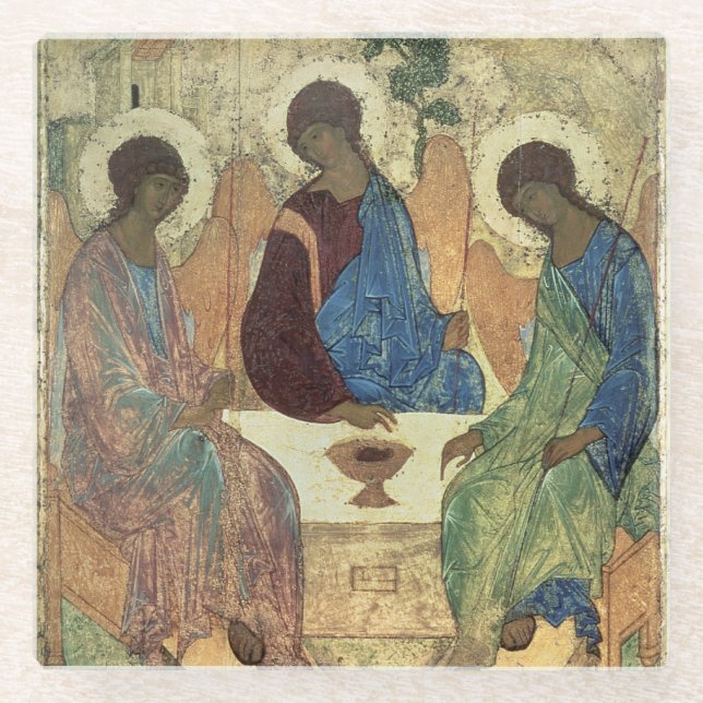 Posavasos De Vidrio La trinidad santa, 1420s (Anverso)