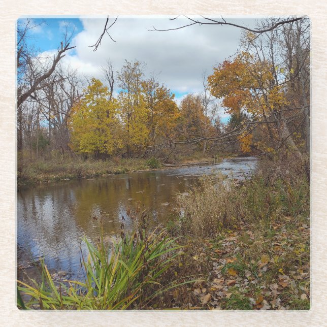 Posavasos De Vidrio La unión de las estaciones (Anverso)