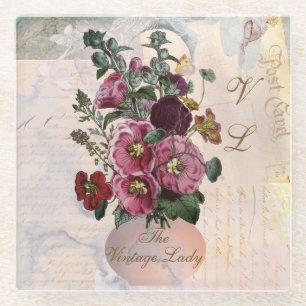 Posavasos De Vidrio La vesícula Lady Vase + Monograma