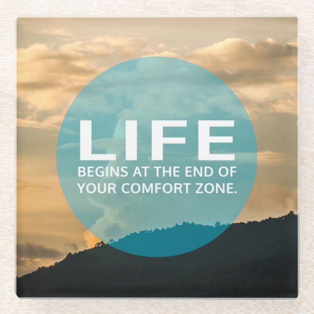 Posavasos De Vidrio La vida empieza (Anverso)