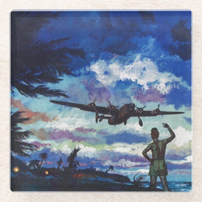 Posavasos De Vidrio La vuelta del guerrero (Anverso)