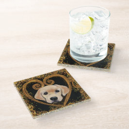 Posavasos De Vidrio Labrador Retriever